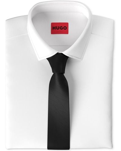BOSS Hugo By Jacquard Tie - White