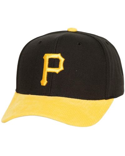 Mitchell & Ness Pittsburgh Pirates Corduroy Pro Snapback Hat - Yellow