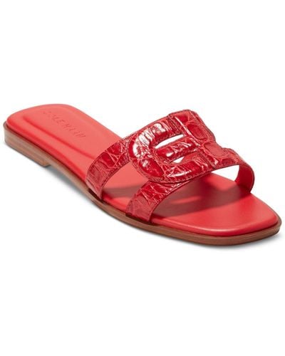 Cole Haan Chrisee Flat Sandals - Red