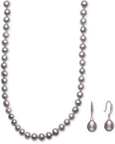 Macy's Cultured Freshwater Pearl Necklace (7-7 1/2mm - Gray
