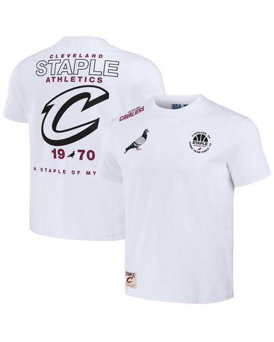 Staple Nba X Distressed Cleveland Cavaliers Home Team T-shirt - White