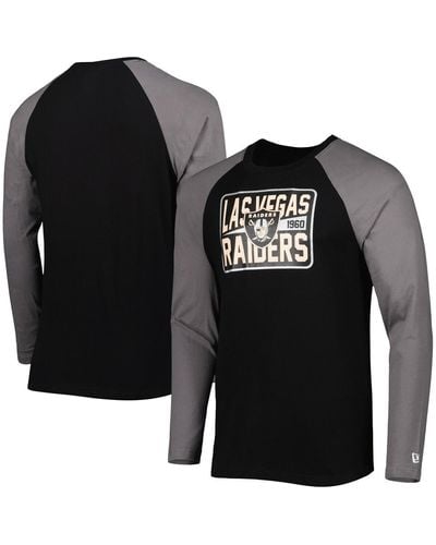 KTZ Las Vegas Raiders Current Raglan Long Sleeve T-shirt - Black