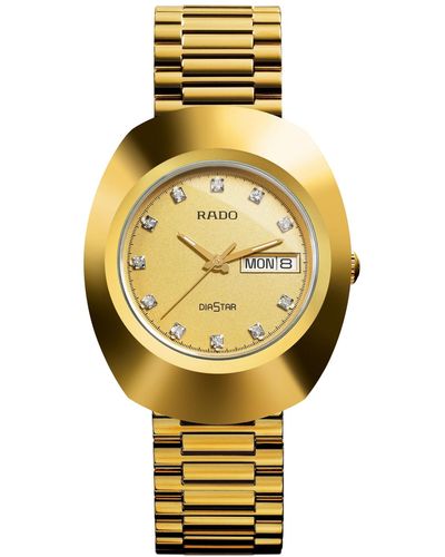 Rado Swiss Original Diastar Gold-tone Stainless Steel Bracelet Watch 35mm - Metallic