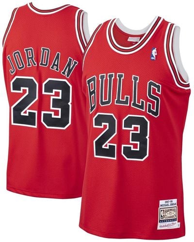 Mitchell & Ness Chicago Bulls Michael Jordan Authentic Jersey - Red