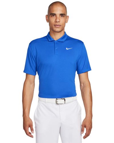 Nike Relaxed Fit Core Dri-fit Short Sleeve Golf Polo Shirt - Blue