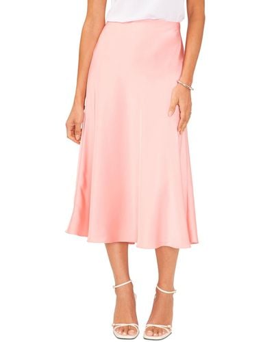 1.STATE Bias Cut A-line Midi Skirt - Pink