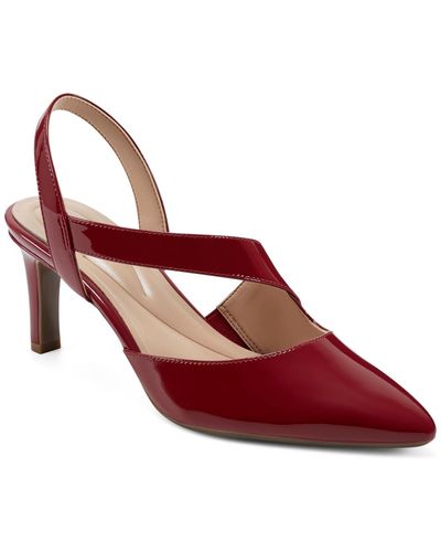 Easy Spirit Eflex Recruit Pointy Toe Slingback Dress Pumps - Red