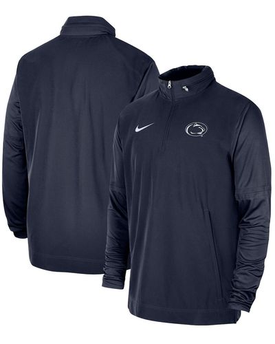 Nike Penn State Nittany Lions 2023 Coach Half-zip Hooded Jacket - Blue