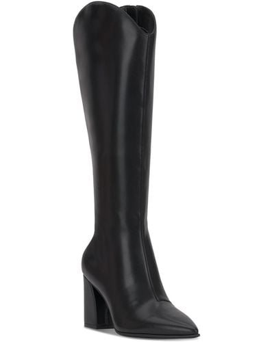 INC International Concepts Jovie Pointed-toe Knee High Boots - Black