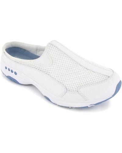 BASS OUTDOOR Easy Spirit Traveltime Round Toe Casual Slip-on Mules - White