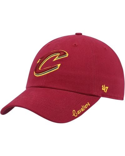 '47 Cleveland Cavaliers Miata Clean Up Logo Adjustable Hat - Red