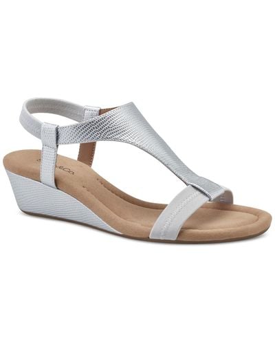 Style & Co. Step N Flex Vacanzaa Wedge Sandals - White