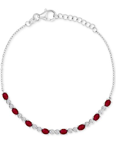 Macy's Black Spinel Link Bracelet (2-1/5 Ct. T.w. - Red