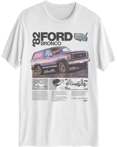 Hybrid Ford Bronco Short Sleeve T-shirt - White