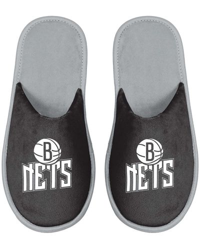 FOCO Brooklyn Nets Scuff Slide Slippers - Black