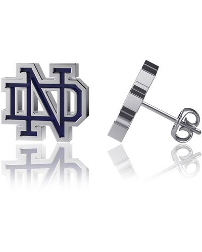 Dayna Designs Notre Dame Fighting Irish Enamel Post Earrings - Blue