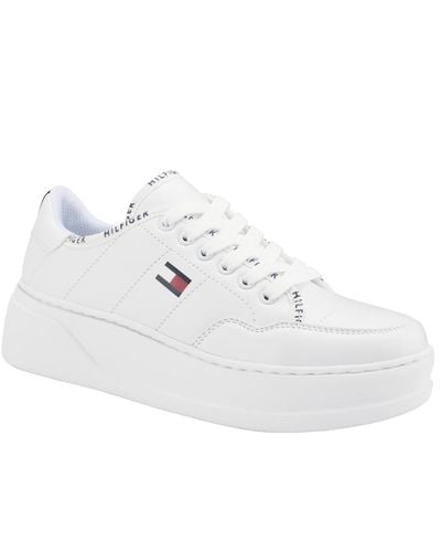 Tommy Hilfiger Grazie Lightweight Lace Up Sneakers - White