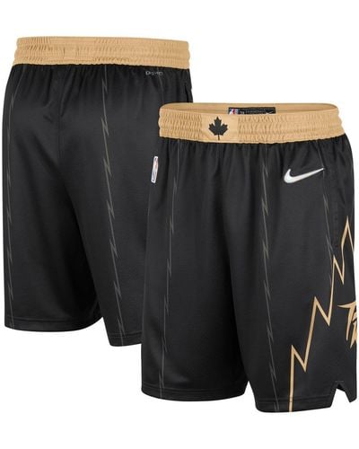 Nike Black And Gold Toronto Raptors 2021/22 City Edition Swingman Shorts
