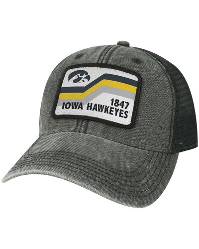 Legacy Athletic Iowa Hawkeyes Sun & Bars Dashboard Trucker Snapback Hat - Black