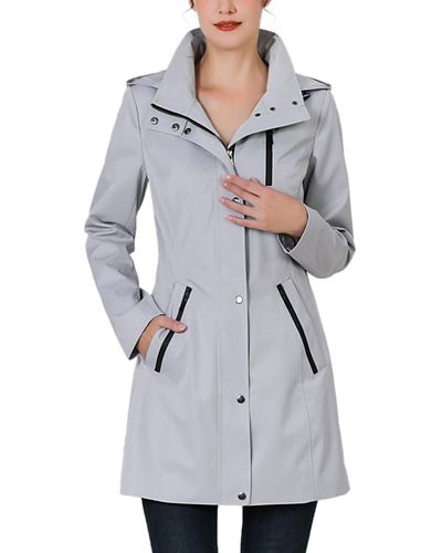Kimi + Kai Molly Water Resistant Hooded Anorak Jacket - Gray