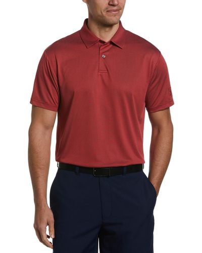 PGA TOUR Birdseye Textured Short-sleeve Performance Polo Shirt