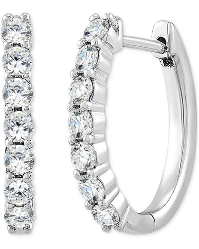 Forever Grown Diamonds Lab-created Diamond Small Hoop Earrings (5/8 Ct. T.w. - White