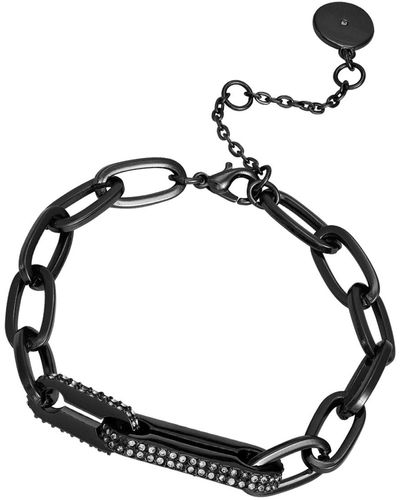 Vince Camuto Hematite-tone Cable Chain Link Bracelet, 7.5" + 2" Extender - Black