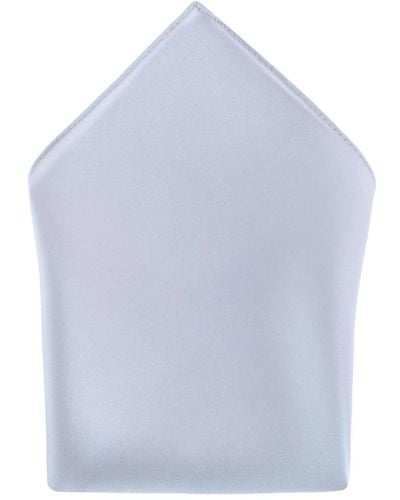 Trafalgar Sutton Solid Color 13 Inch Silk Pocket Square - White
