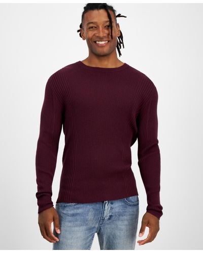 INC International Concepts Ribbed-knit Sweater - Purple
