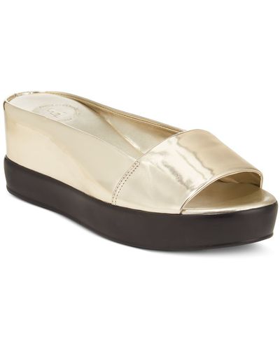French Connection Pepper Platform Wedge Sandals - Metallic