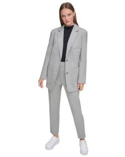 Calvin Klein X Fit Oversized Blazer Pull On Pants - Gray