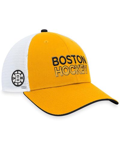 Fanatics Branded Gold Boston Bruins Alternate Authentic Pro Trucker Adjustable Hat - Yellow