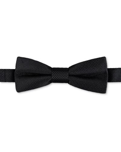 Calvin Klein Textured Solid Bow Tie - Black