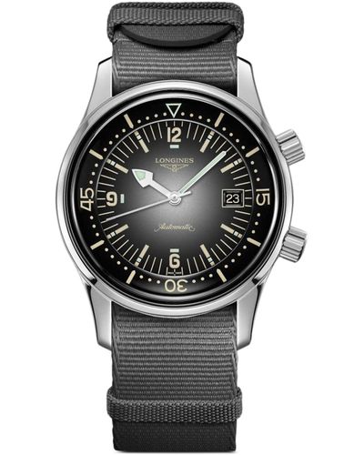 Longines Swiss Automatic Legend Diver Fabric Strap Watch 42mm - Gray