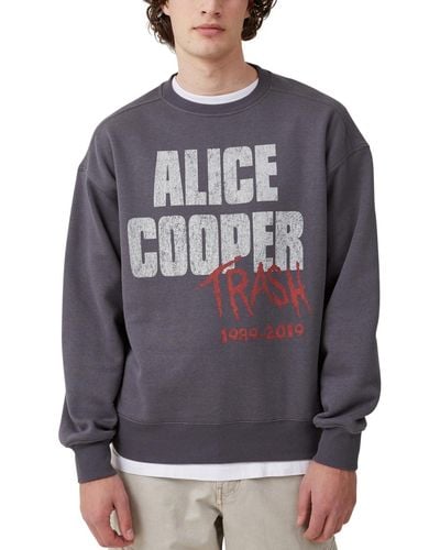 Cotton On Alice Cooper Crew Sweater - Gray