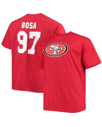 Fanatics Nick Bosa San Francisco 49ers Big And Tall Player Name And Number T-shirt - Red