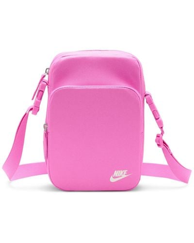 Nike Heritage Logo Graphic Crossbody Bag 4l - Pink