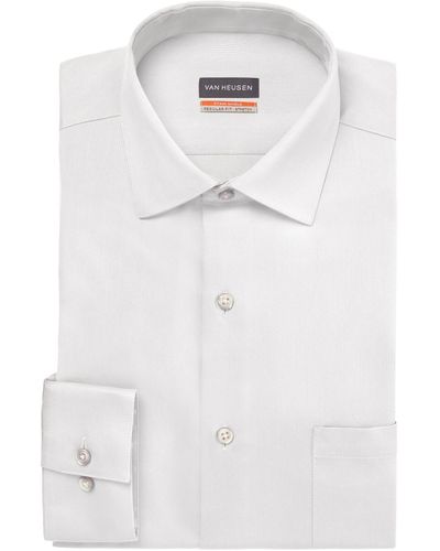 Van Heusen Big & Tall Classic/regular-fit Stain Shield Solid Dress Shirt - White