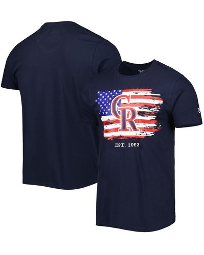 KTZ Colorado Rockies 4th Of July Jersey T-shirt - Blue