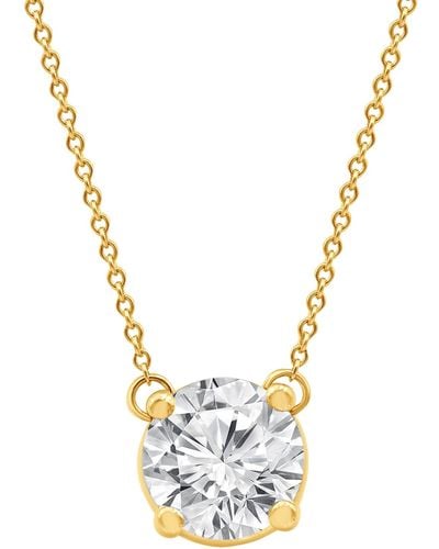 Badgley Mischka Certified Lab Grown Diamond Solitaire Pendant 18" Necklace (2-1/4 Ct. T.w. - Metallic