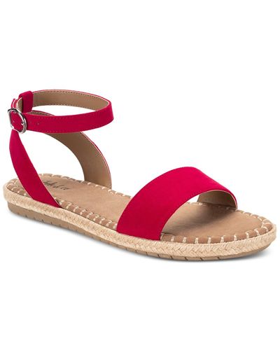 Style & Co. peggyy Ankle-strap Espadrille Flat Sandals - Pink