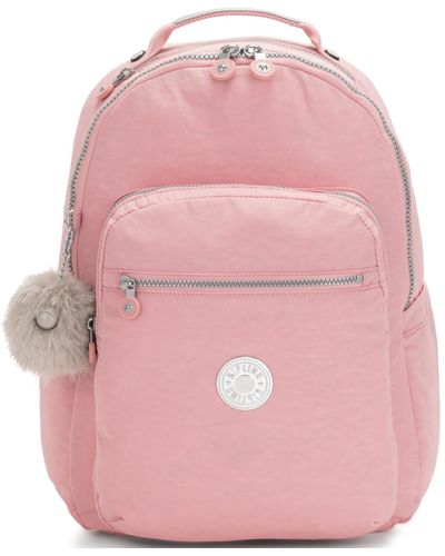 Kipling Seoul Go Solid Laptop Backpack Dream Blue - Pink