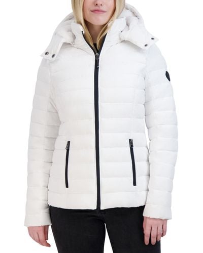 Nautica packable hooded puffer coat top