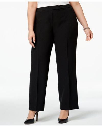 Kasper Plus Size Modern Dress Pants - Black