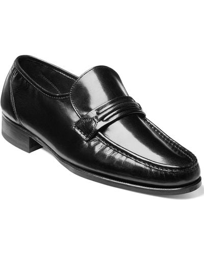 Florsheim Shoes, Como Moc Toe Loafers - Black