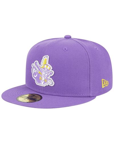 KTZ New Hampshire Fisher Cats Theme Nights New Hampshire Primaries Uncle Sam 59fifty Fitted Hat - Purple