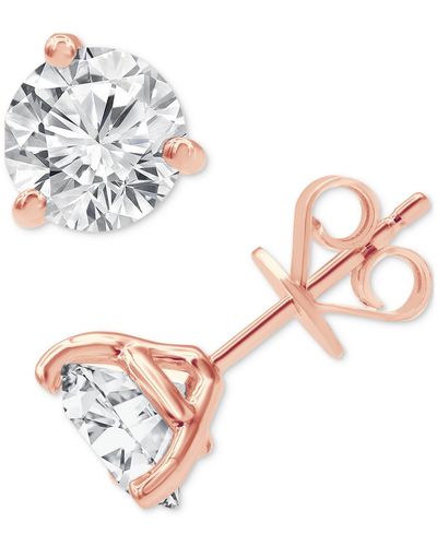 Badgley Mischka Certified Lab Grown Diamond Stud Earrings (3 Ct. T.w. - Pink