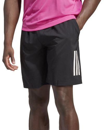 adidas Club Regular-fit 3-stripes 9" Tennis Shorts - Black