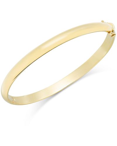 Macy's Polished Bangle Bracelet In 14k Gold - Metallic