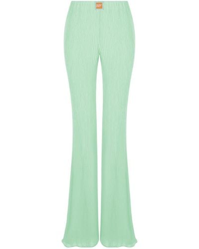 Nocturne High-waisted Flare Pants - Green